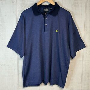 Masters Clubhouse Collection Golf Polo Shirt Mens XL Blue Augusta National Italy